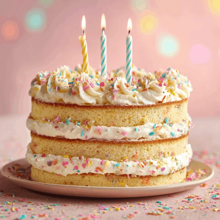 Classic Vanilla Birthday Cake