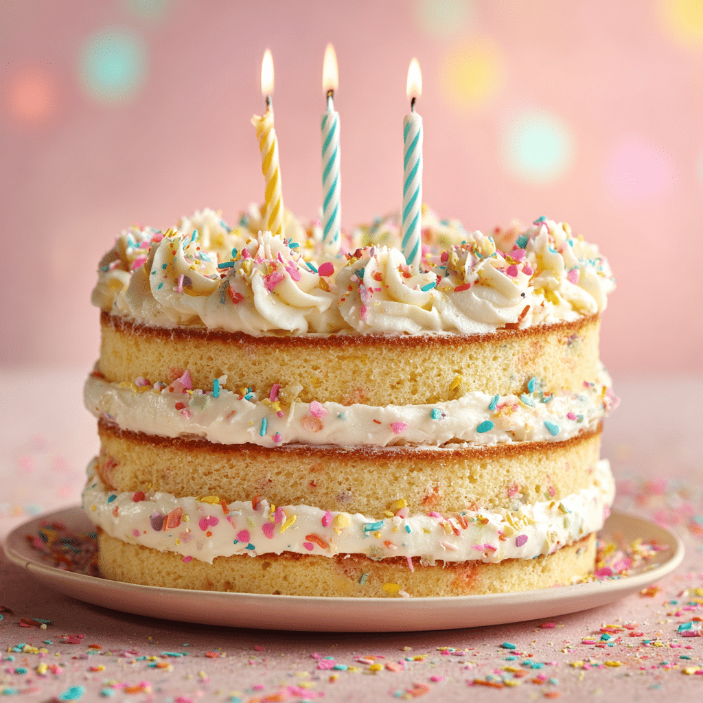 Classic Vanilla Birthday Cake