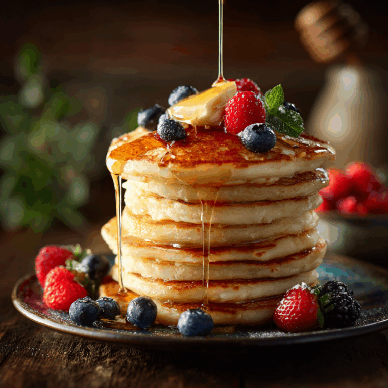 Classic Pancakes with Maple Syrup