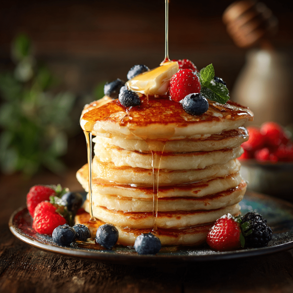 Classic Pancakes with Maple Syrup