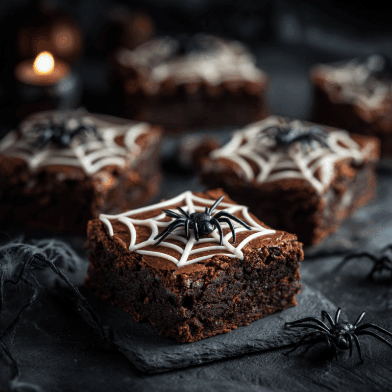 Spooky Spider Web Brownies