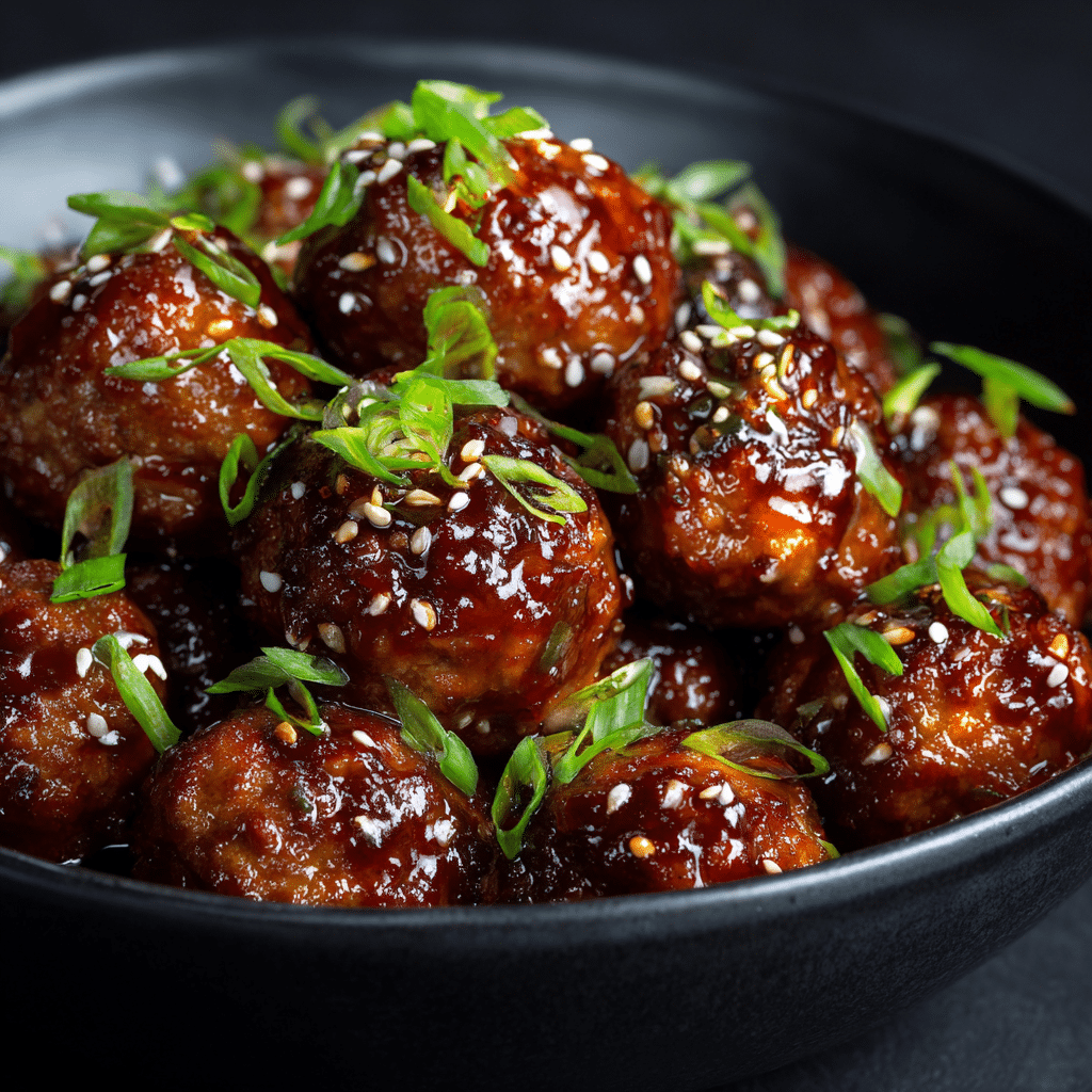 Slow Cooker Spicy Korean Meatballs