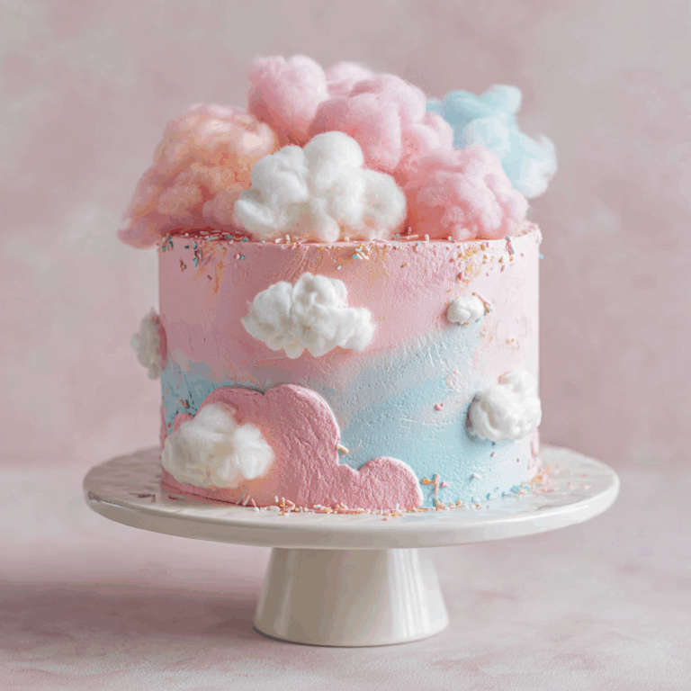 Cotton Candy Birthday Cake
