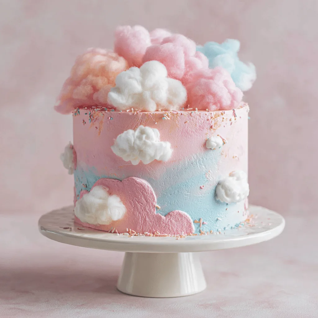 Cotton Candy Birthday Cake