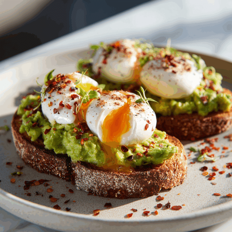 Avocado Toast with Poached Eggs