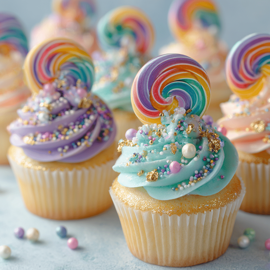 Lollipop Swirl Cupcakes