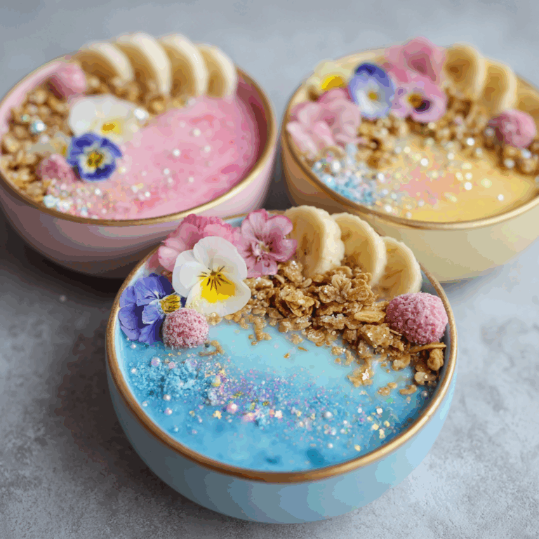 Tropical Unicorn Smoothie Bowls