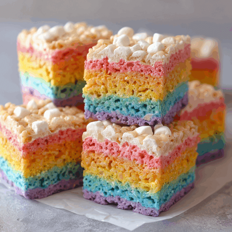 Rainbow Marshmallow Bars