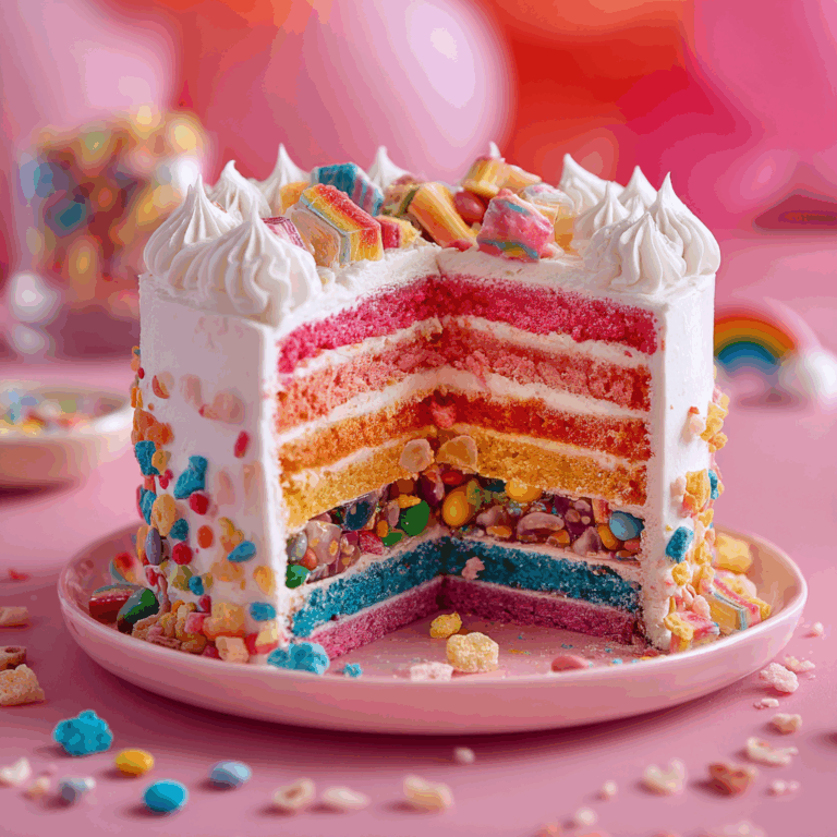 Rainbow Piñata Cake