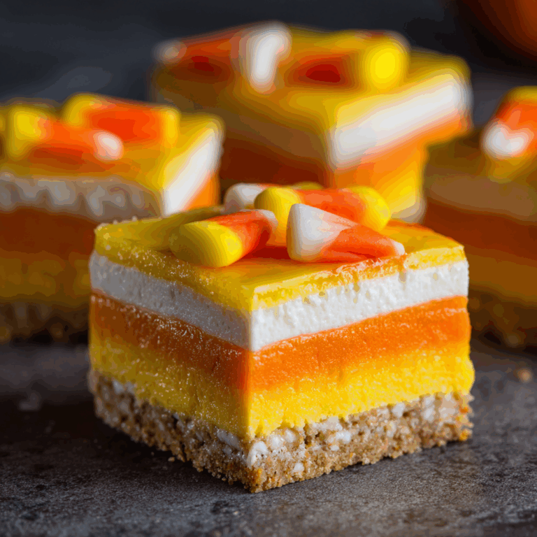 Candy Corn Cheesecake Bars