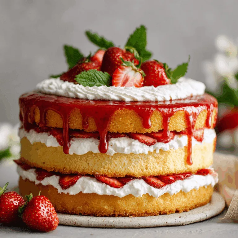 Strawberry Shortcake Birthday Cake