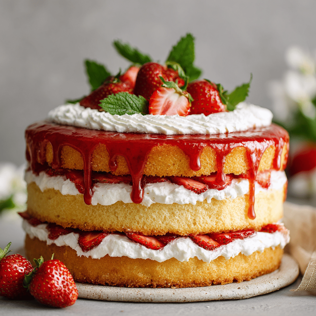 Strawberry Shortcake Birthday Cake