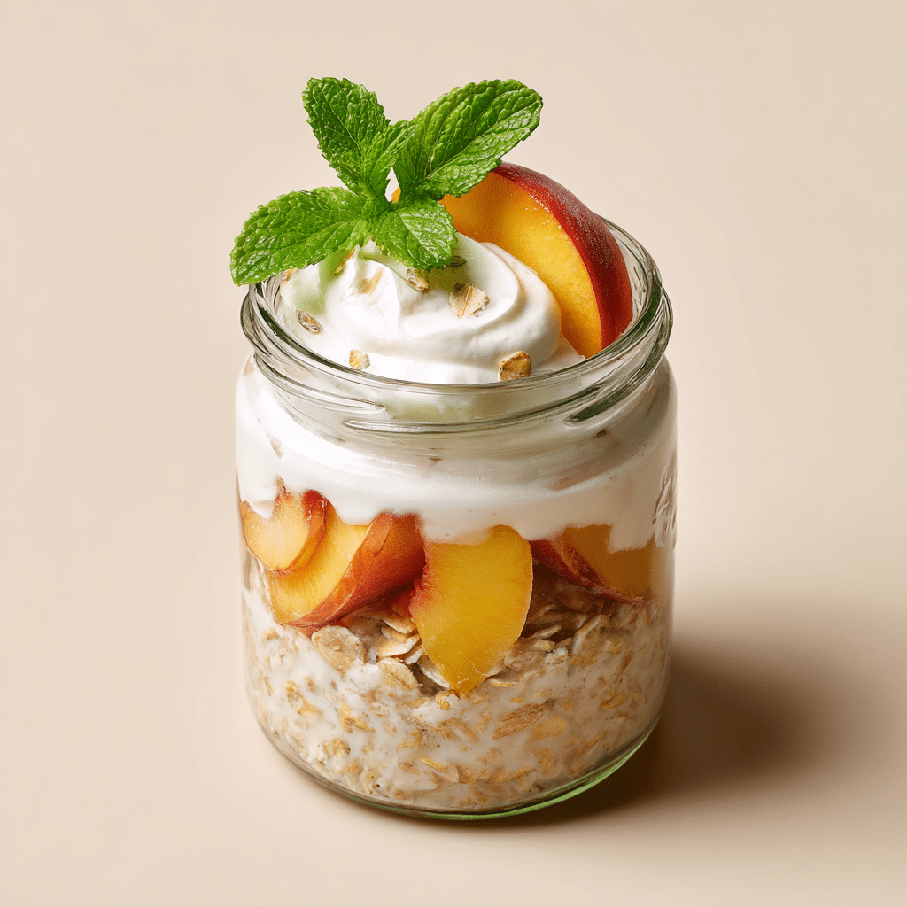 Peaches & Cream Overnight Oatmeal