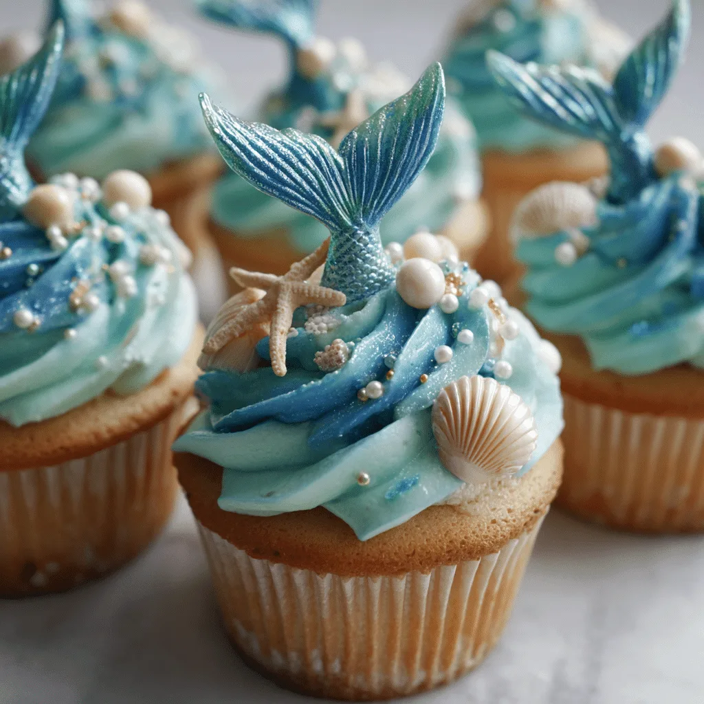 Mermaid Tail Cupcakes
