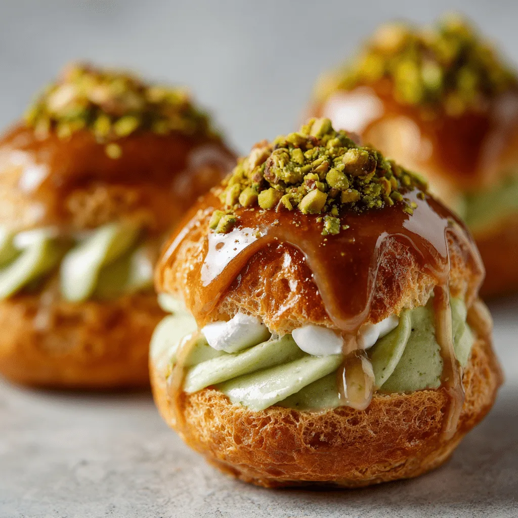 Pistachio Éclairs