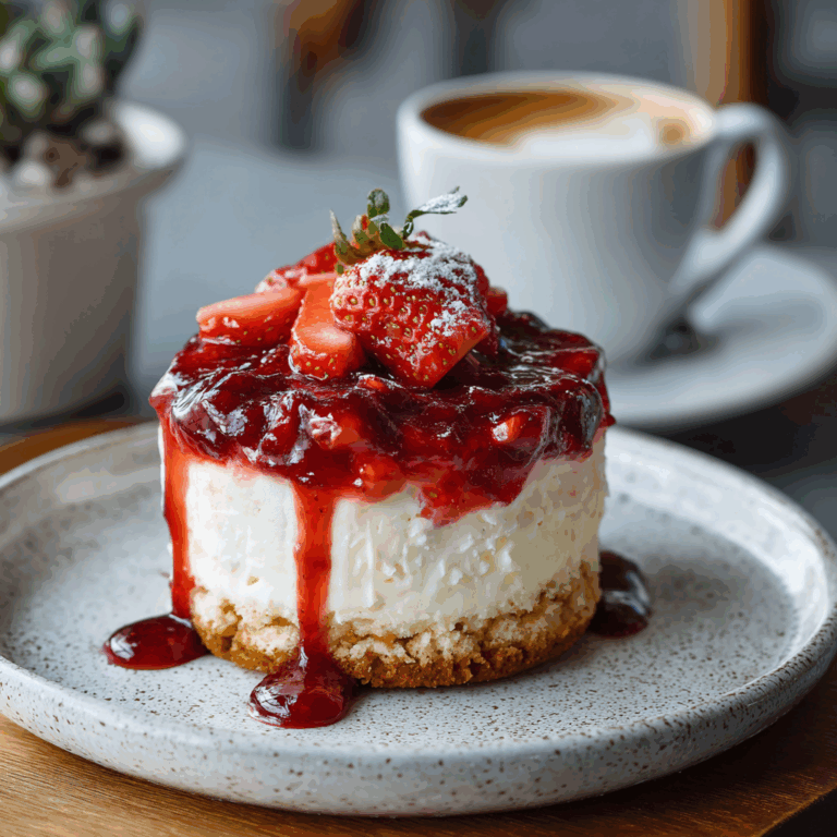 Strawberry Cheesecake Birthday Cake