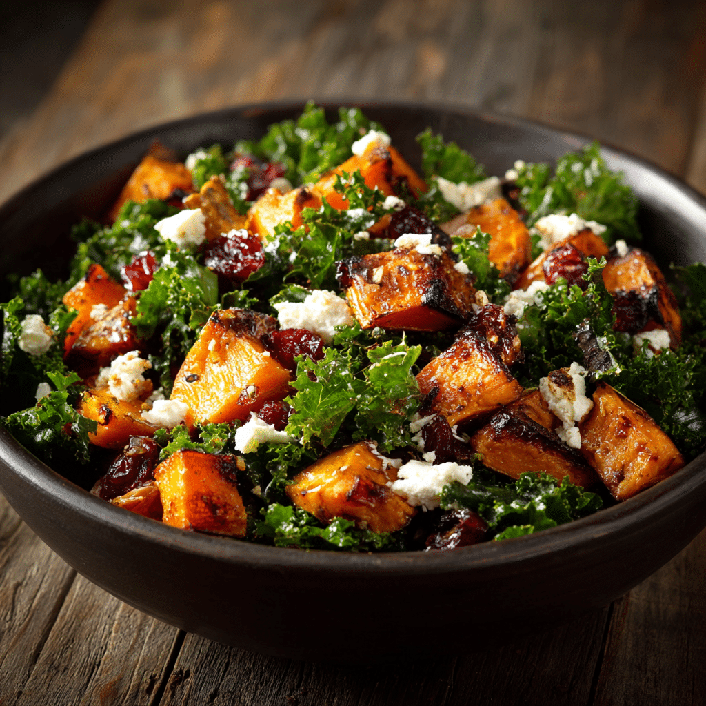 Roasted Sweet Potato & Kale Salad