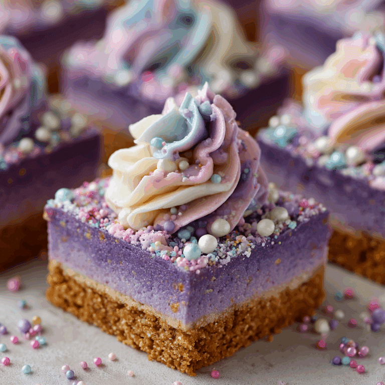 Magical Ube Cheesecake Bars