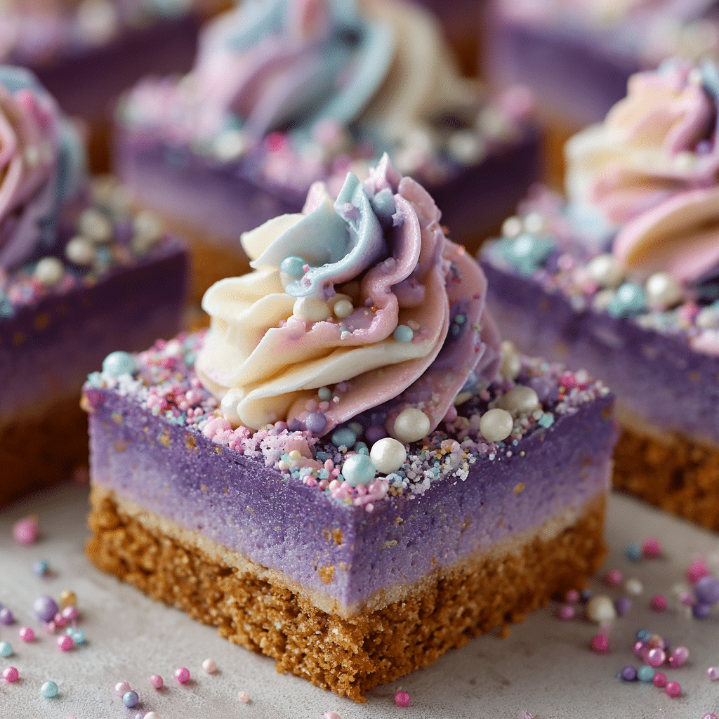 Magical Ube Cheesecake Bars