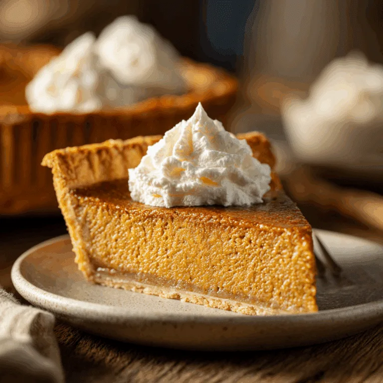 Pumpkin Pie with Whipped Cream