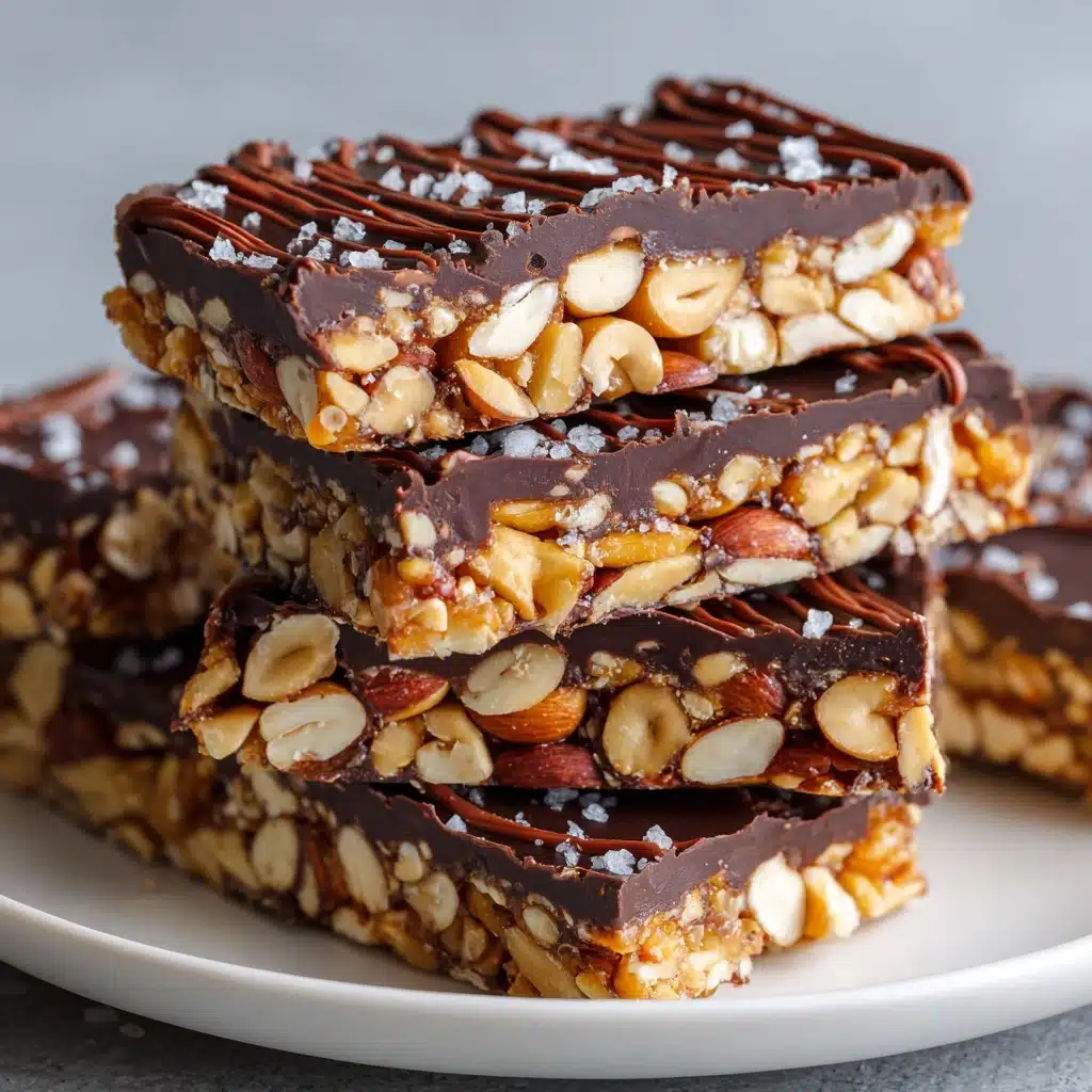 Dark Chocolate and Sea Salt Nut Bars Recipe - Recipe Image