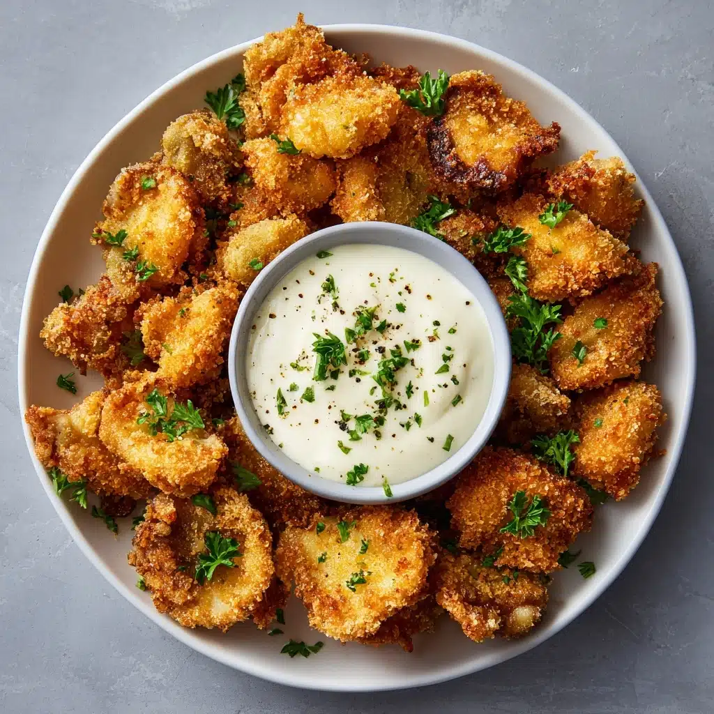 Crispy Fried Mushrooms with Cool Ranch Dip - Recipe Image