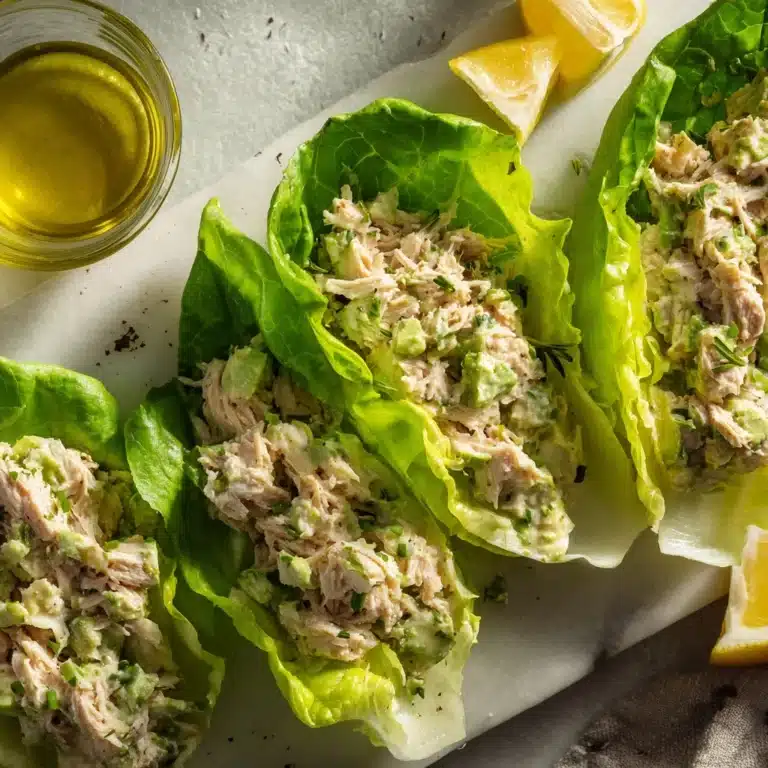 Avocado Tuna Salad Lettuce Wraps Recipe