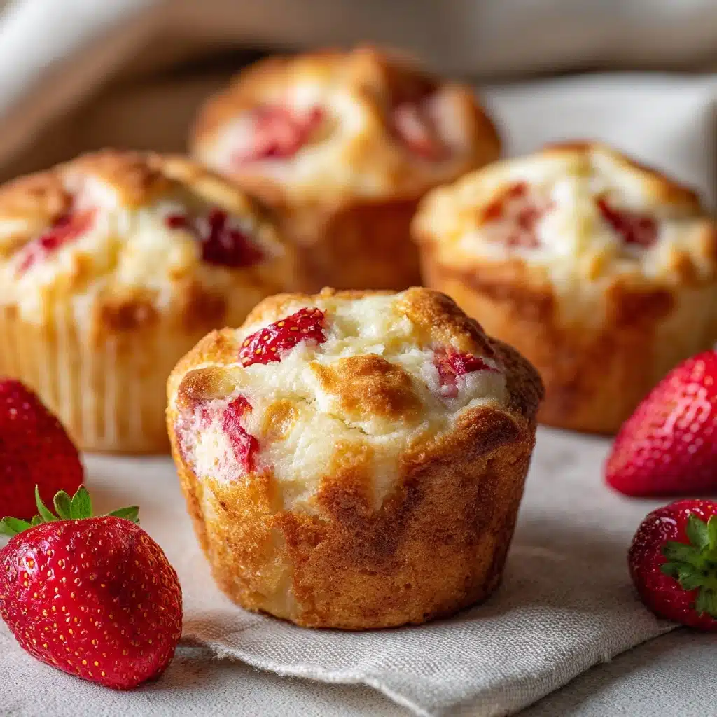 creamy muffins bursting with strawberry Recipe - Recipe Image
