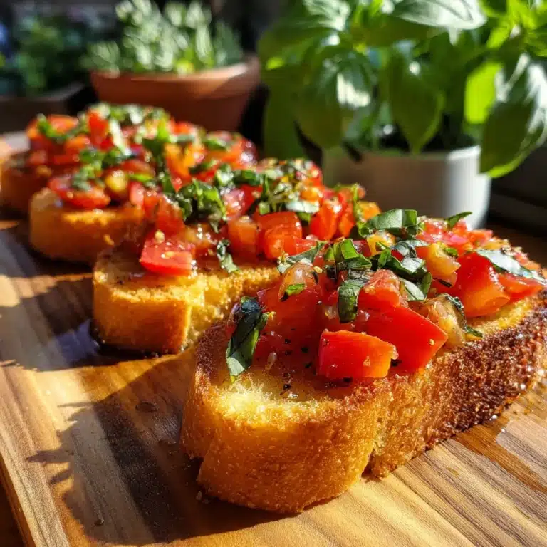 Roasted Garlic and Tomato Bruschetta Recipe