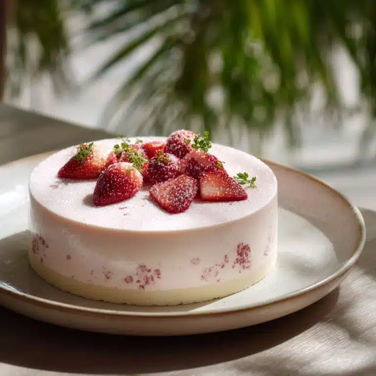 Strawberries, yogurt and mascarpone mini entremets Recipe