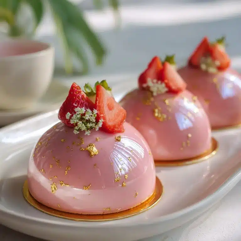 Strawberry Mousse Domes with Insert Recipe