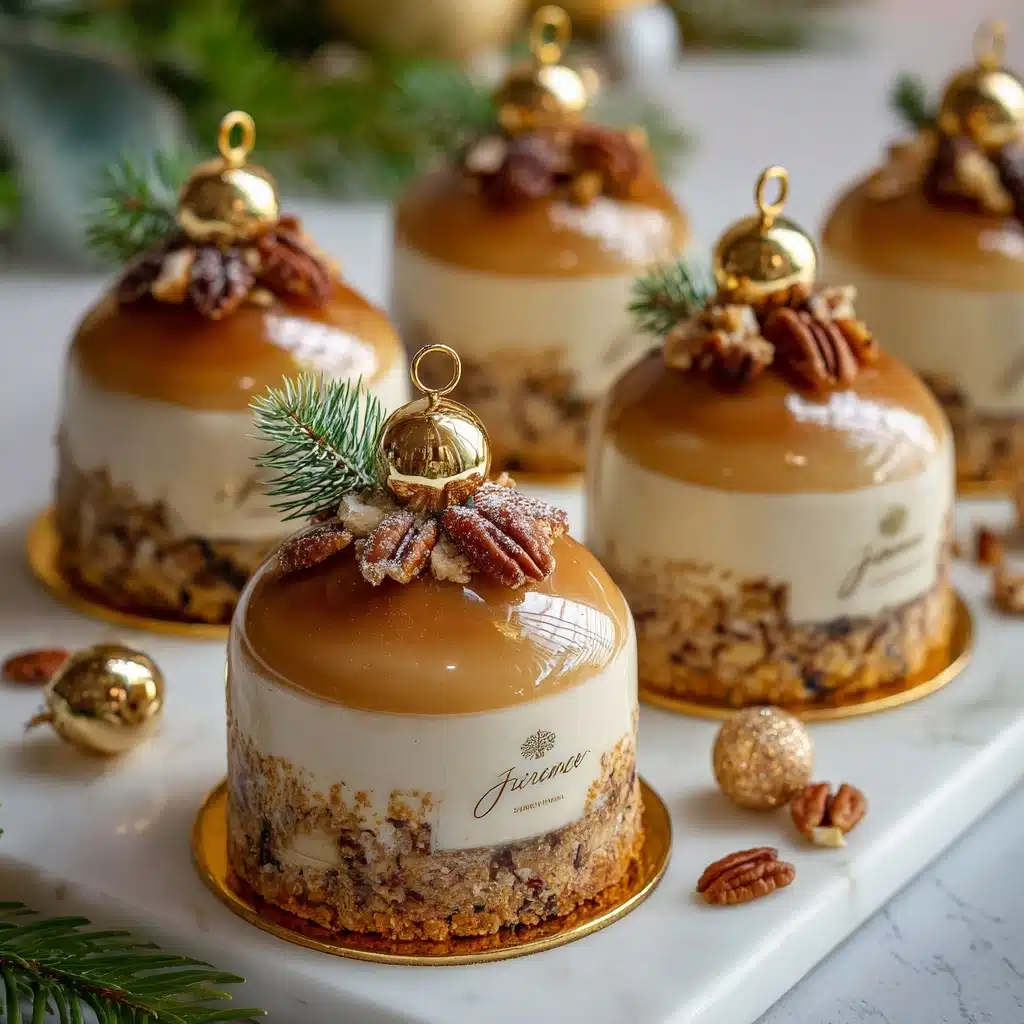 Mirror Glaze Christmas Ornament Cakes Recipe - Recipe Image