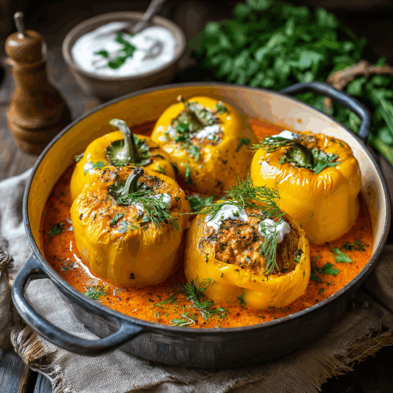 Romanian Stuffed Peppers (Ardei Umpluti) Recipe