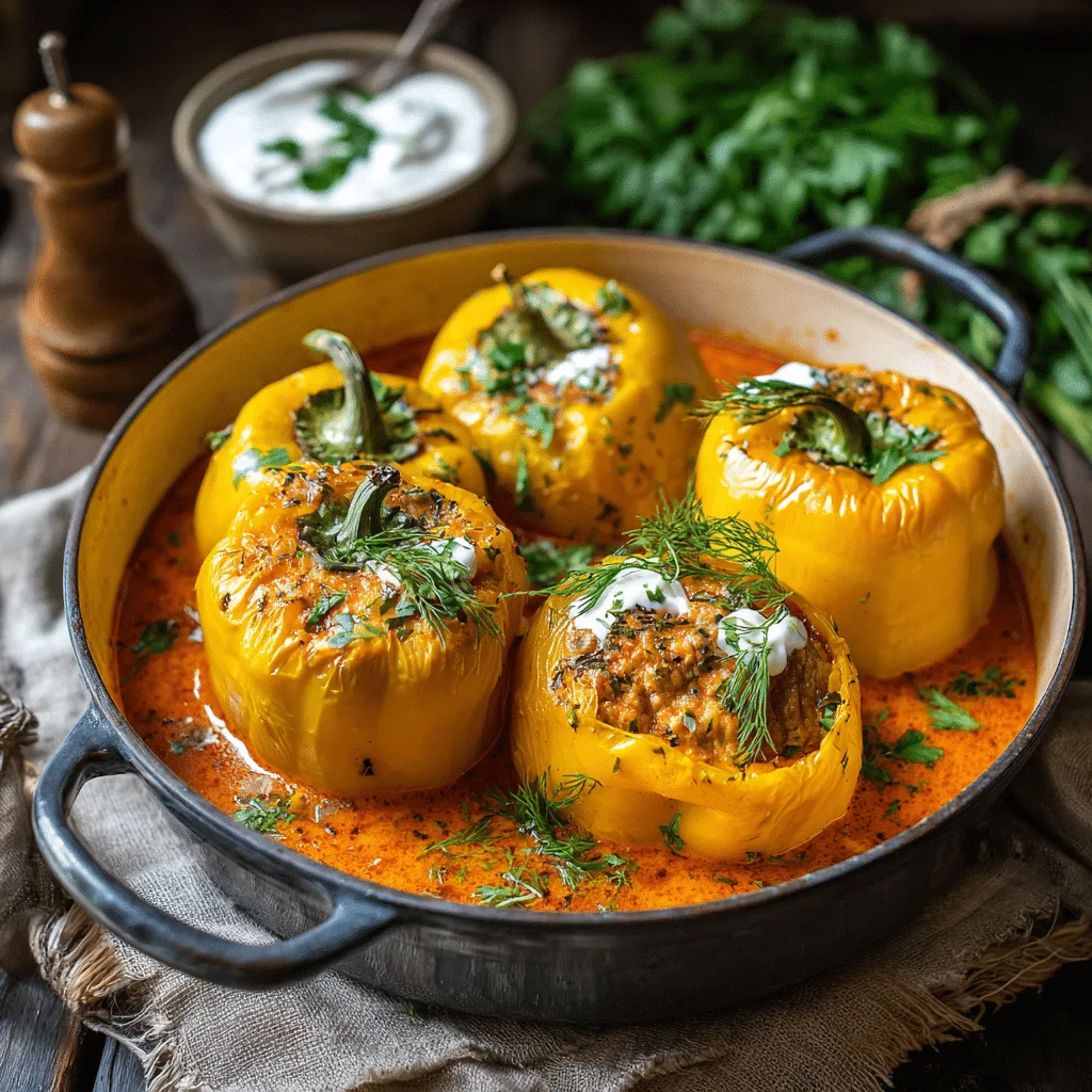 Romanian Stuffed Peppers (Ardei Umpluti) Recipe