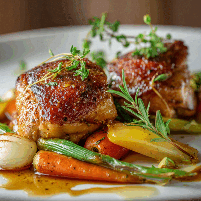 Maple Mustard Roasted Turkey Thighs