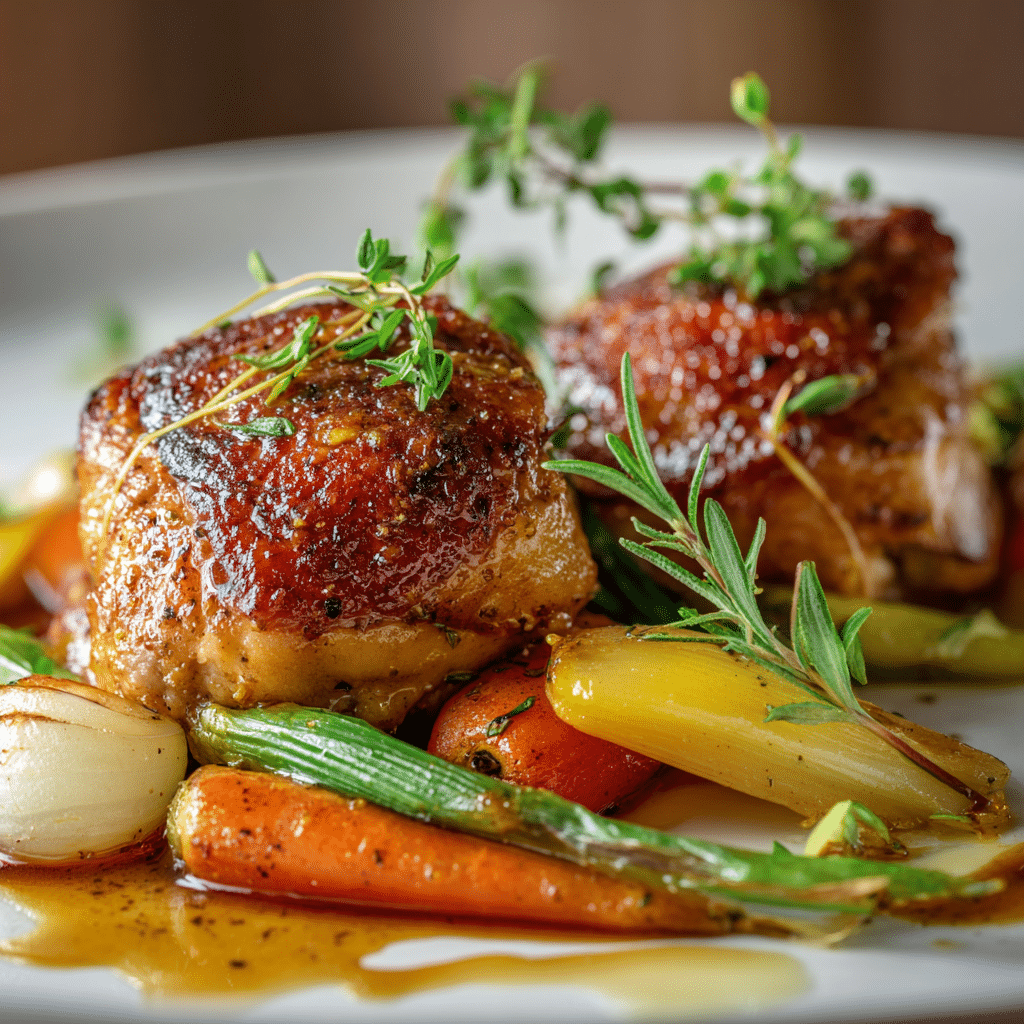 Maple Mustard Roasted Turkey Thighs