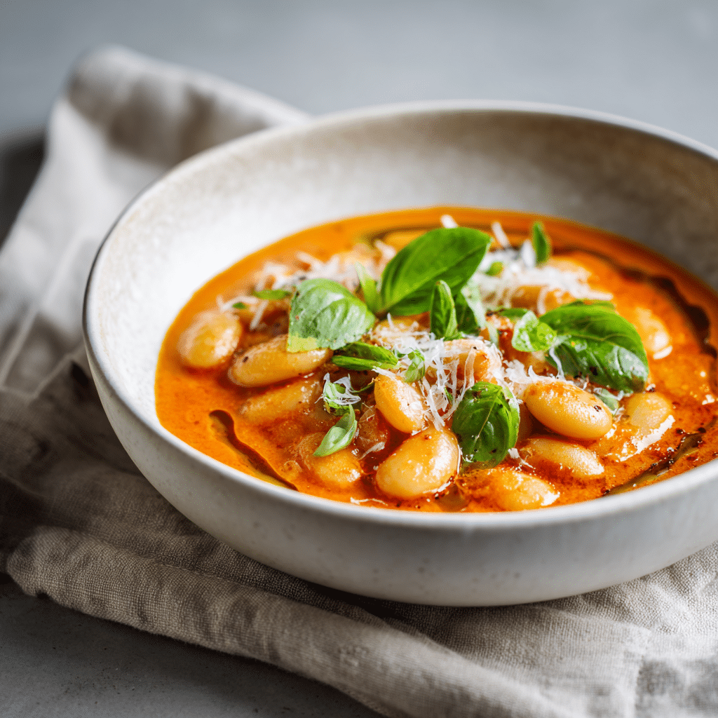 Creamy Tomato Butter Beans