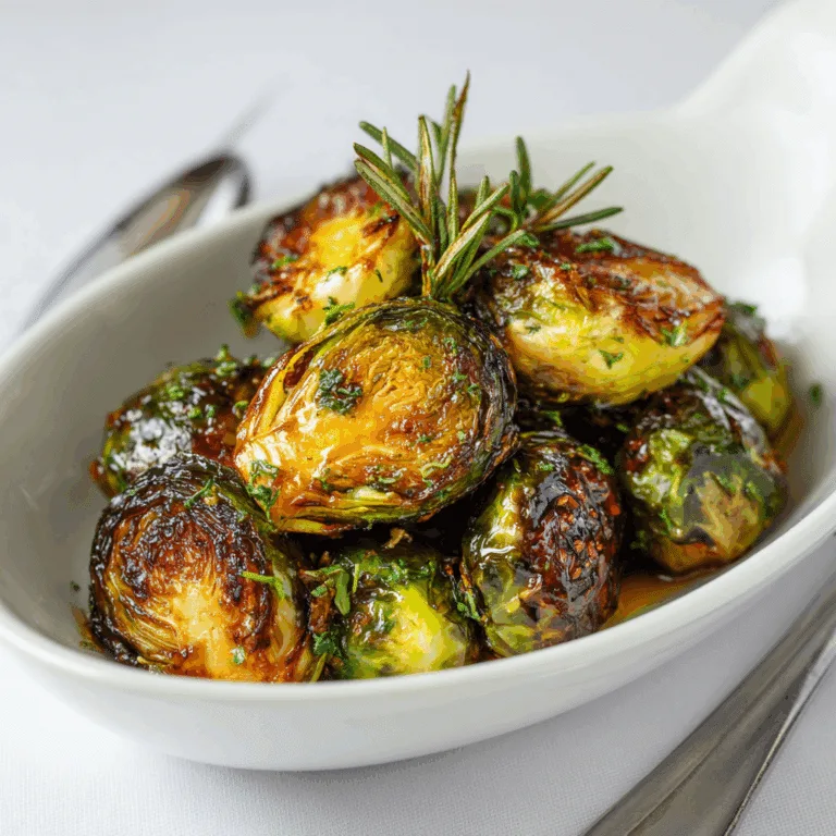 Maple Dijon Roasted Brussels Sprouts Recipe