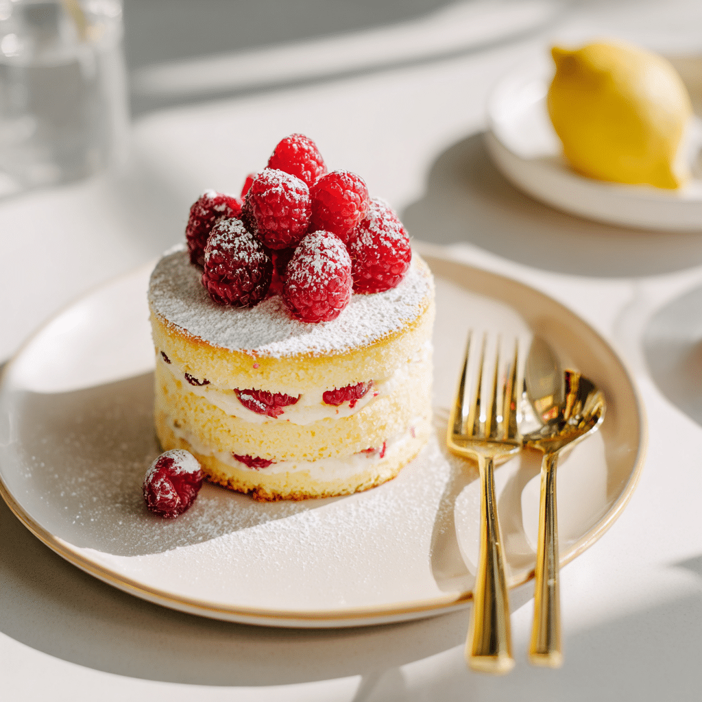 Lemon Raspberry Torte Recipe - Recipe Image