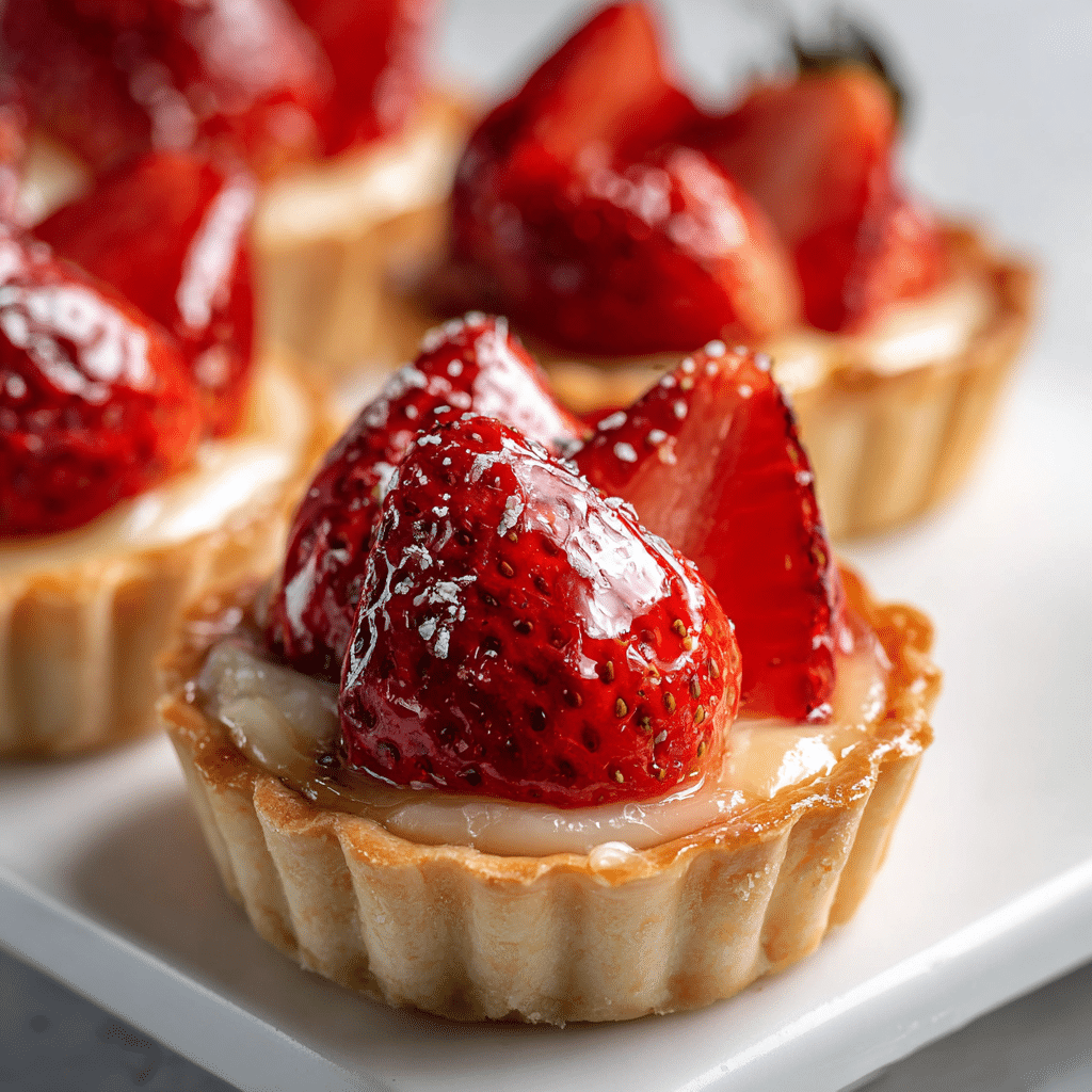 Mini Strawberry Custard Tarts Recipe - Recipe Image