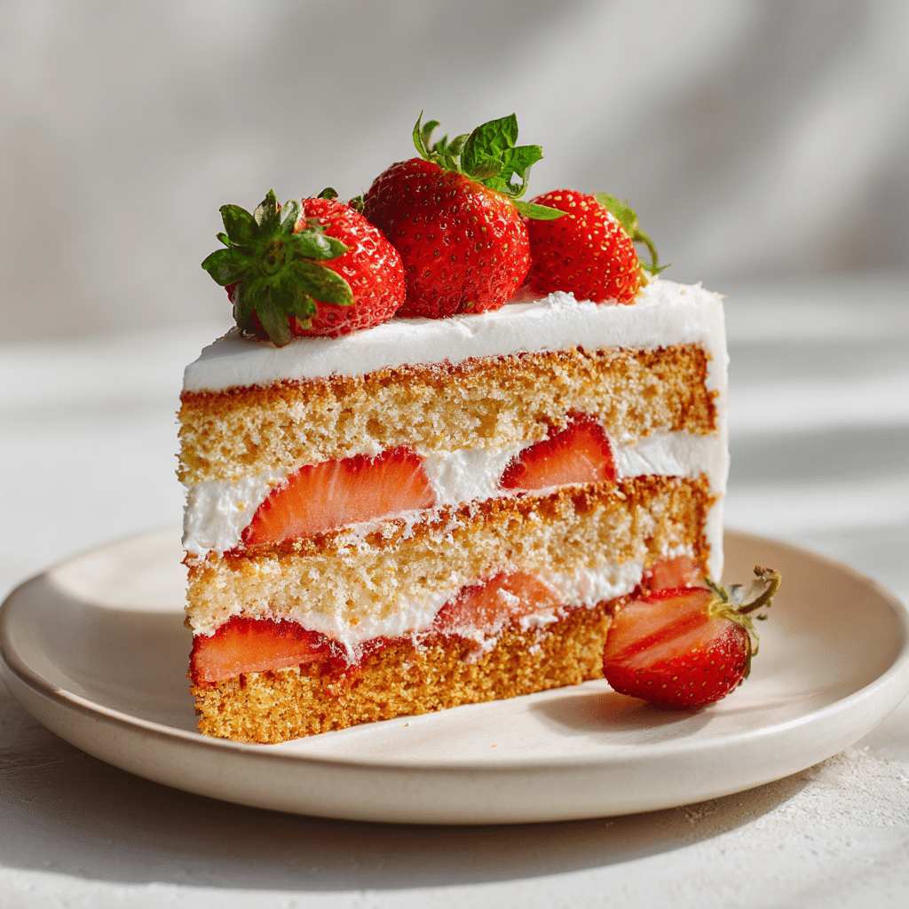 Strawberry Layer Dream Cake Recipe - Recipe Image