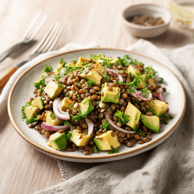 Avocado Lentil Salad Recipe