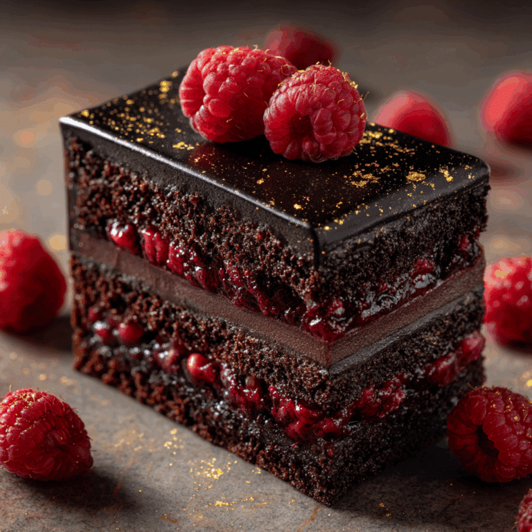 Black Raspberry Truffle Cake Recipe
