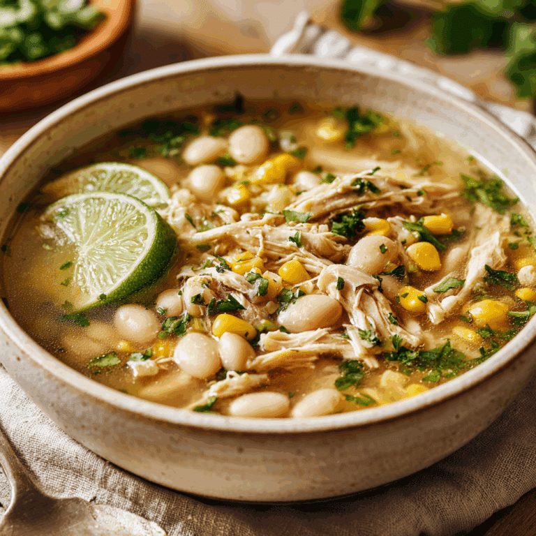 Spicy Lime White Chicken Chili (fresh & vibrant version) Recipe