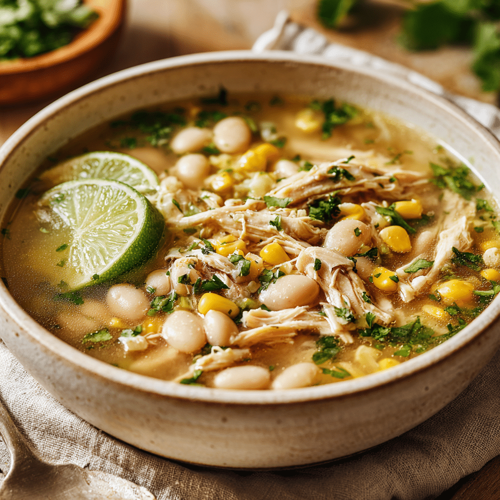Spicy Lime White Chicken Chili (fresh & vibrant version) Recipe