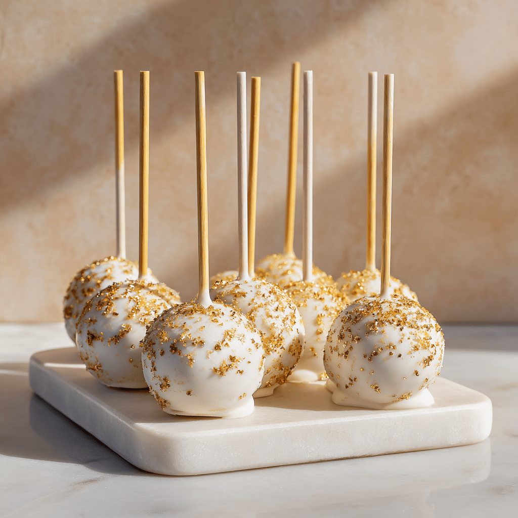 Golden Funfetti Cake Pops (Luxury Edition) Recipe - Recipe Image