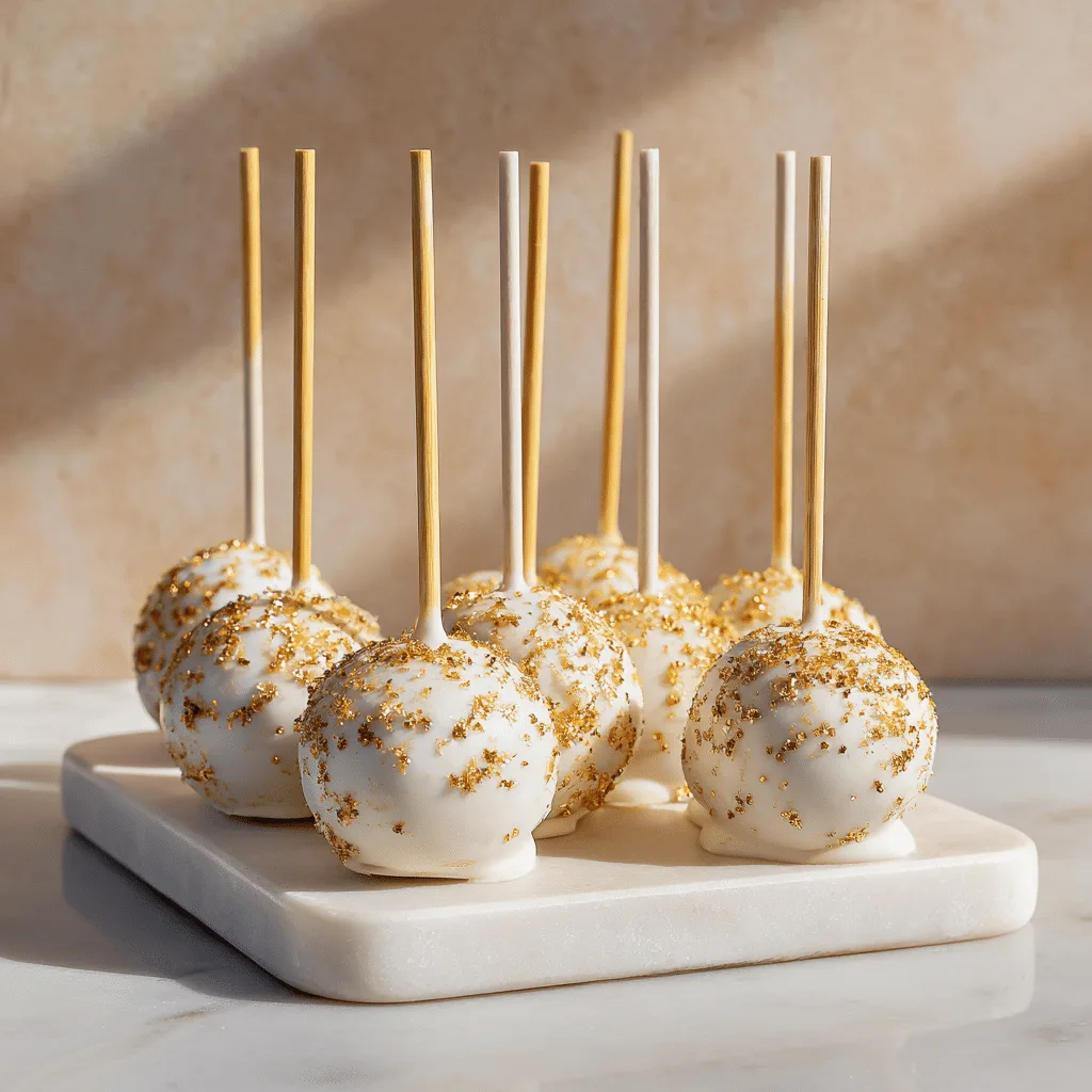 Golden Funfetti Cake Pops (Luxury Edition) Recipe - Recipe Image
