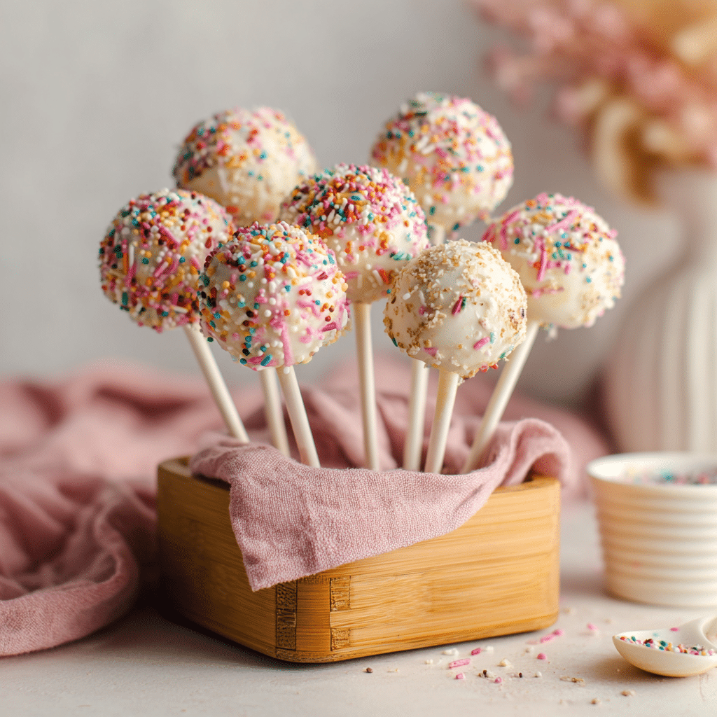 Vegan Funfetti Cake Pops (Healthy Edition) Recipe