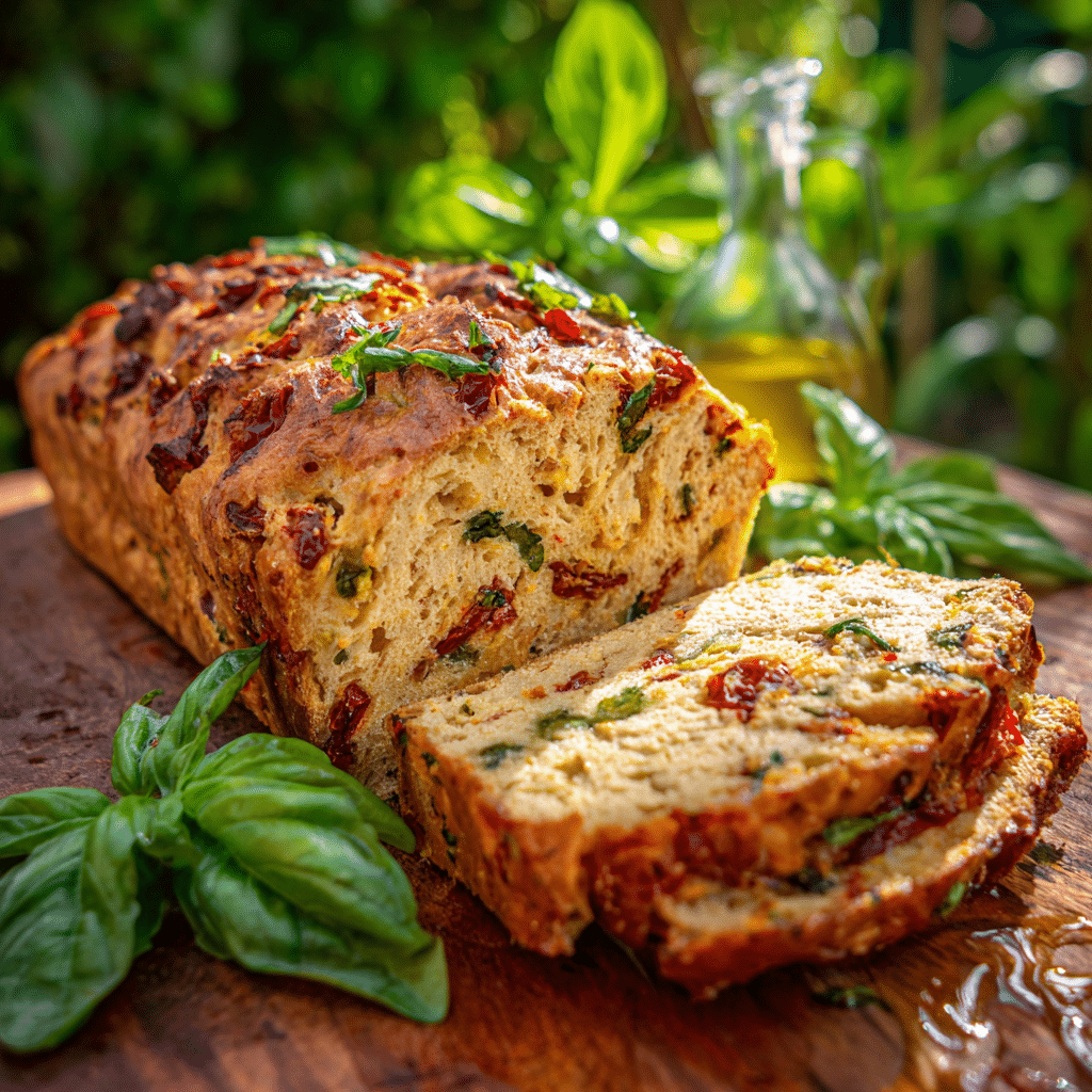 Sun-Dried Tomato & Basil Bread Recipe - Recipe Image