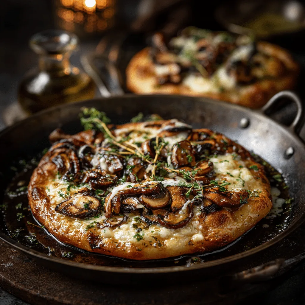 Creamy Mushroom Truffle Pizza Recipe - Recipe Image